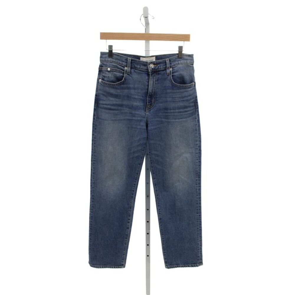 Slvrlake Women Straight Jeans Blue Mid Rise Cotton Blend Size 28